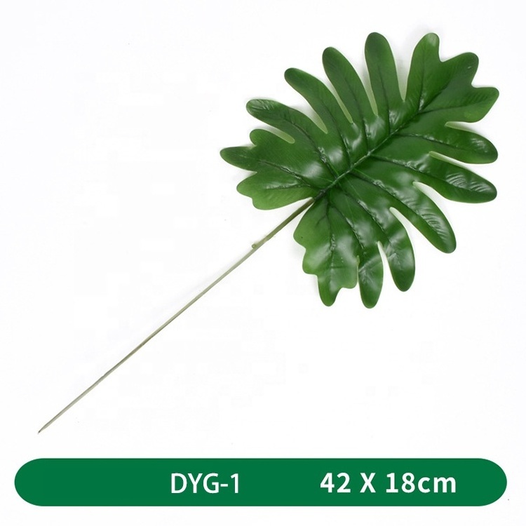 Faux Stems Tropical Plant Monstera Safari Leaves Artificial Palm Leaves for Decorations