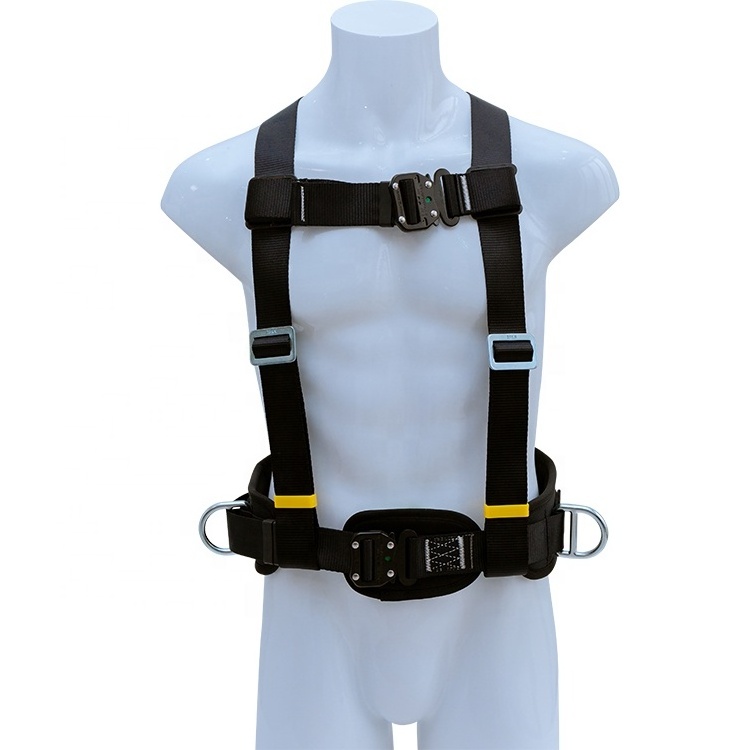 Fall arrest protection full body safety belt harness punch holes lowes climbing buckles safety harness