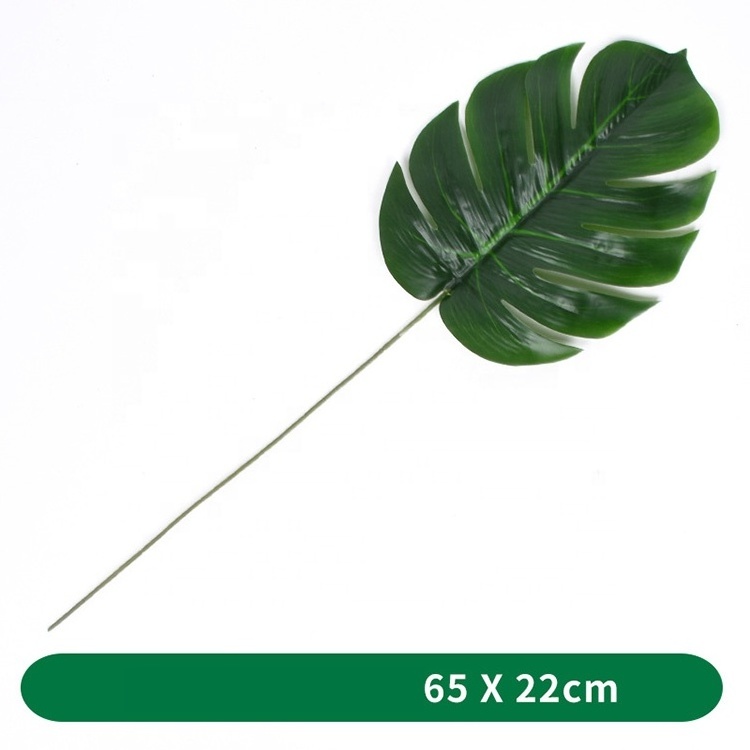 Faux Stems Tropical Plant Monstera Safari Leaves Artificial Palm Leaves for Decorations