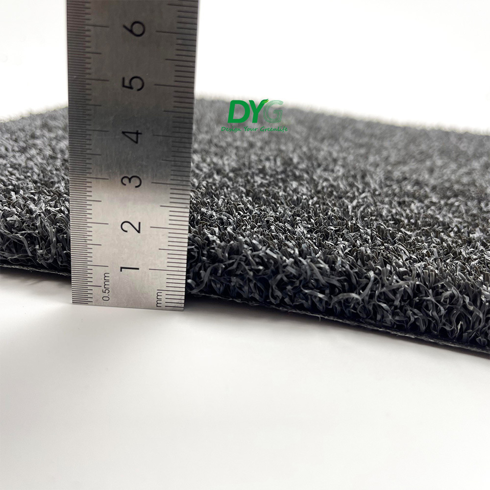 DYG Grass Factory 15-60mm Black grey color grass artificial high quality grass rug custom density synthet turf