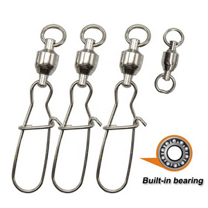 0#-10# white silver stainless steel bearing swivel reinforced pin lure fishing gadget Weihai fishing gear