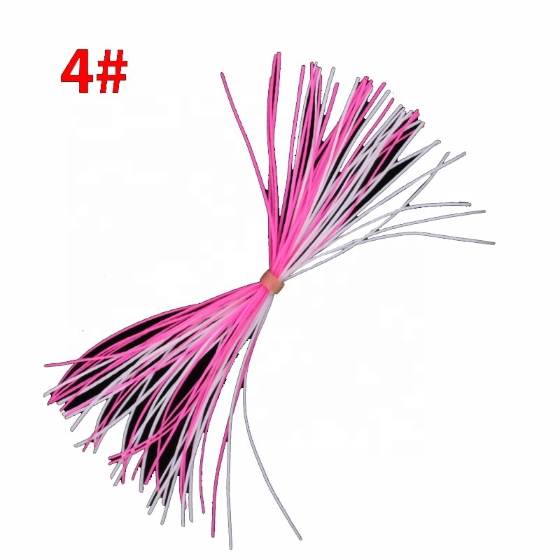 Colorful Silicone Spinnerbait Jig Skirt Fishing Soft Plastics Banded Silicone Skirts Silicone Wire High Top Fly Fishing Streamer