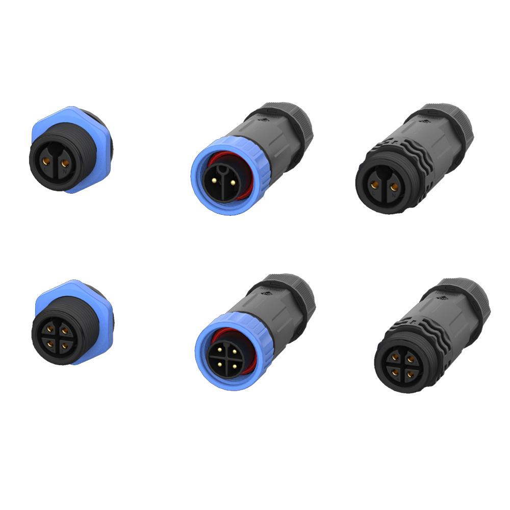 IP68 PA66 waterproof plug M20 screw lock male and female wire connectors