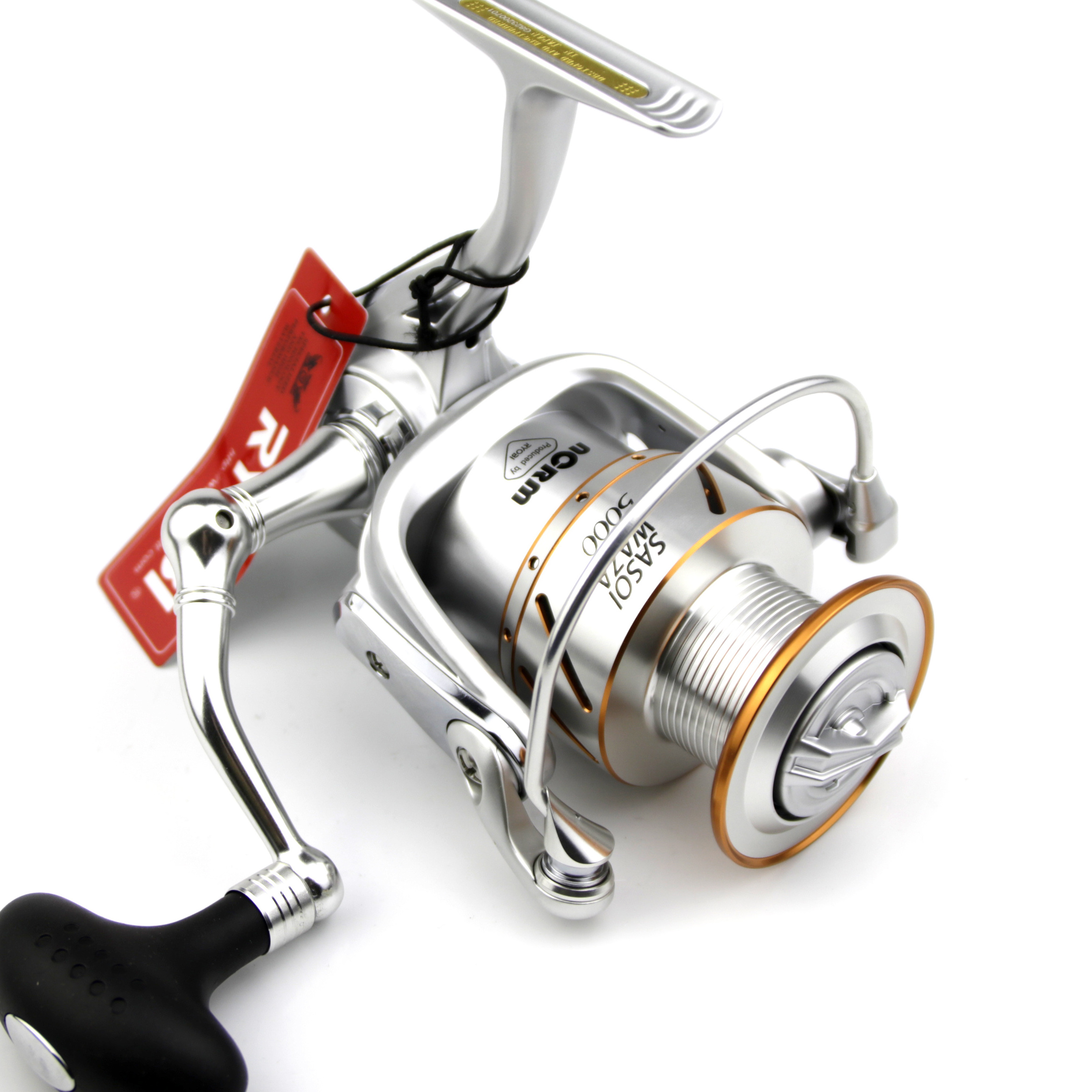 RYOBI SASOIWAZA Metal Spinning Reels  Light Weight 5000 6000 Fishing Reel 5+1BB Max Drag 7.5KG Gear ratio 5.0:1 High Speed Wheel