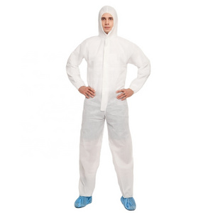 Disposable Microporous Coverall Type 5/6 Hospital Uniforms Overalls For Men Disposable Coverall Work Wear Security Protection