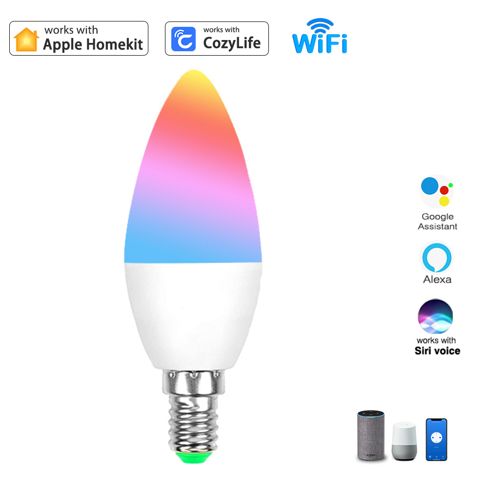 Doodle smart wifi Bluetooth bulb light colorful candle light Zigbee 3.0 smart bulb lamp cup