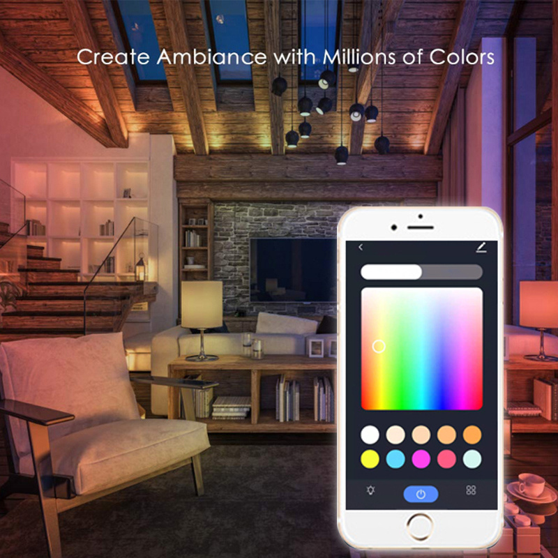 Homekit Smart Spotlights WIFI Remote APP Dimming and Color Mixing Support AC 90 Ceramic 5W for Alexa Speaker Control GU10 Bulbs