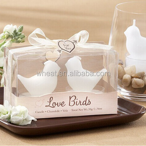 "Love Birds" White Bird Tea Light Candles