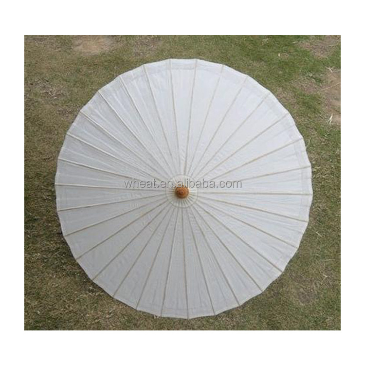 Chinese Factory Price Popular Round Wedding Umbrella/ White Plain Silk Umbrella