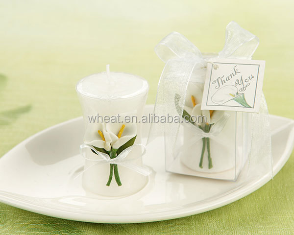 Calla Lily Elegance Vase Shaped Candle