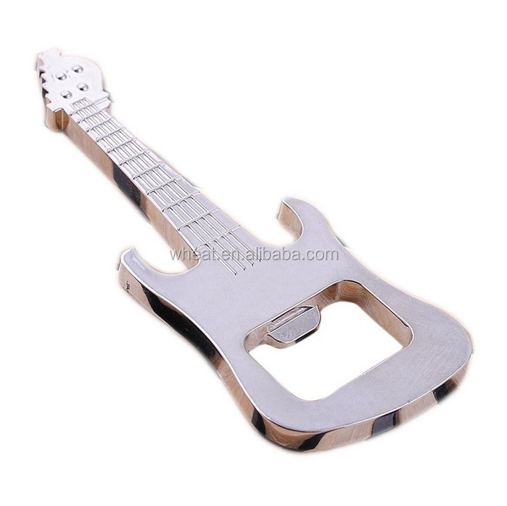 Creative Music Guitar Metal Bottle Opener Silver Color Customize Guitar Opener