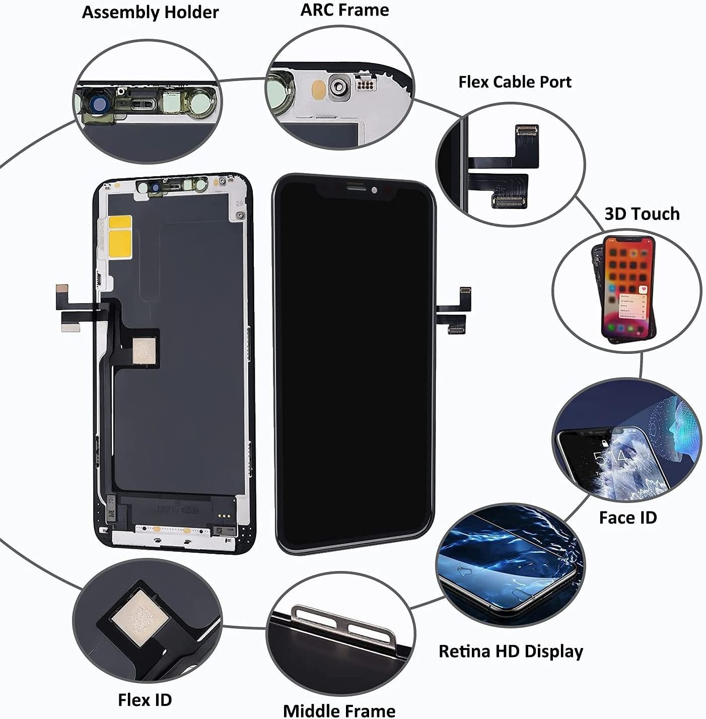 lcd manufacturer smart phone touch lcd screen replacement for iphone 5s 6s se 5 6 7 8 plus x  xr 11 12 13 14 pro xs max mini lcd