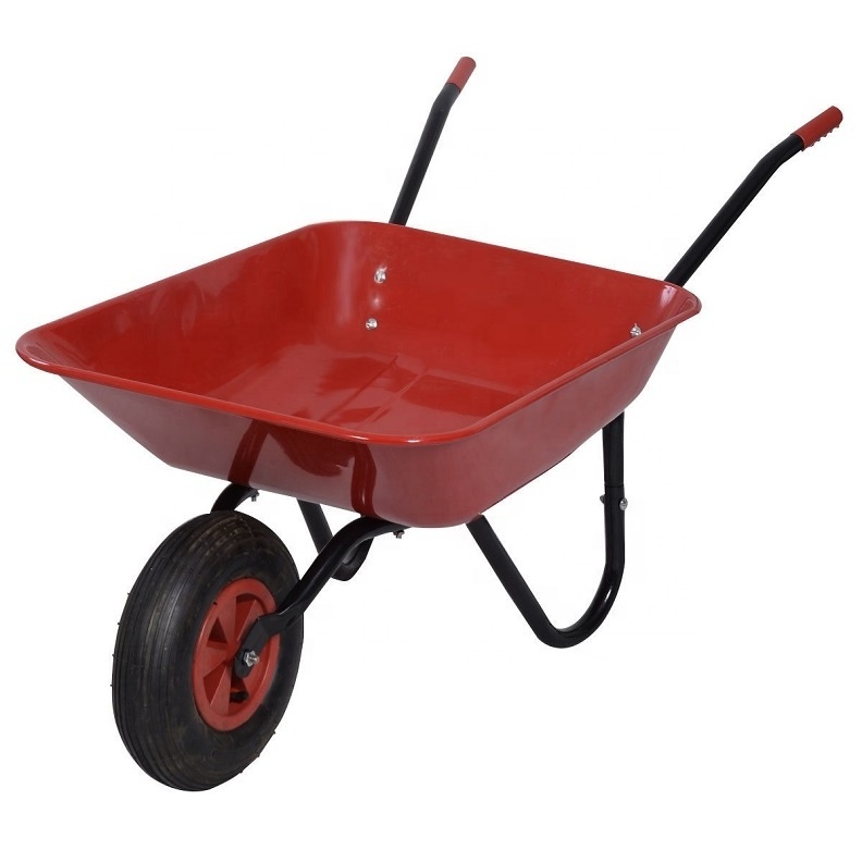 DIY WB5204 Galvanized Wheelbarrow Garden Wheel Barrow Galvanised Pneumatic Tyre Professional 65 Litre Metal Handle cheap price