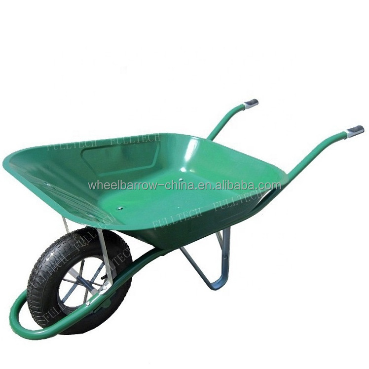 heavy duty Saudi Arabia wheelbarrow green welded handle using for construction welding site Arab wheelbarrow africa