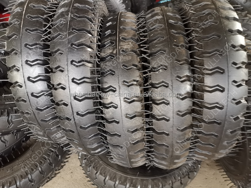 Hight quality Cheap Wheel barrow Tyre 4.80/4.00-8 350-8 325-8 Inner Tube Wheel barrow Tyre 15x6.00-6 4PR