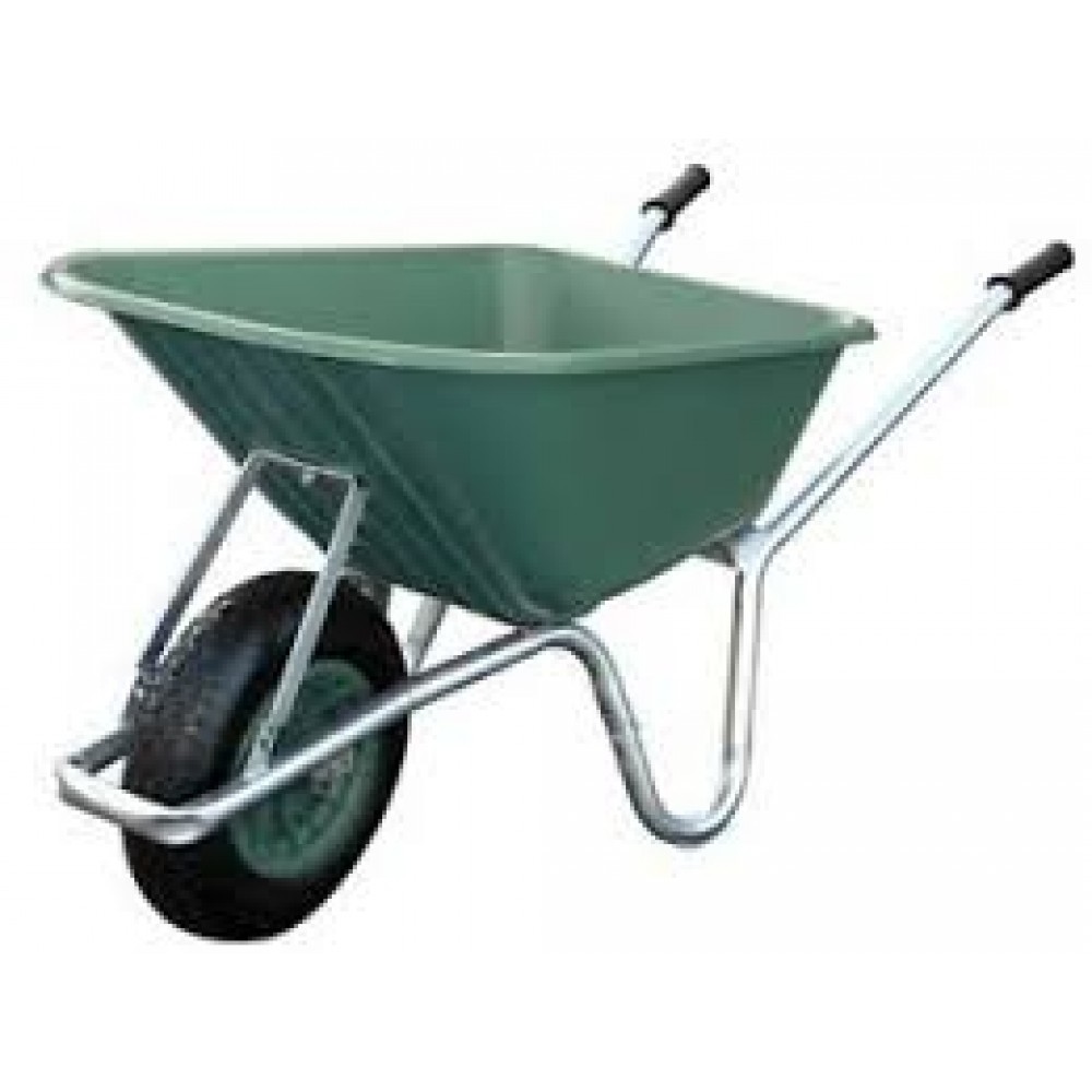 Heavy Duty TUFX 6 Cu. Ft Poly Tray 85 Litre Plastic Wheelbarrow Commercial Grade 150kg Hardened Polypropylene Plastic Bucket