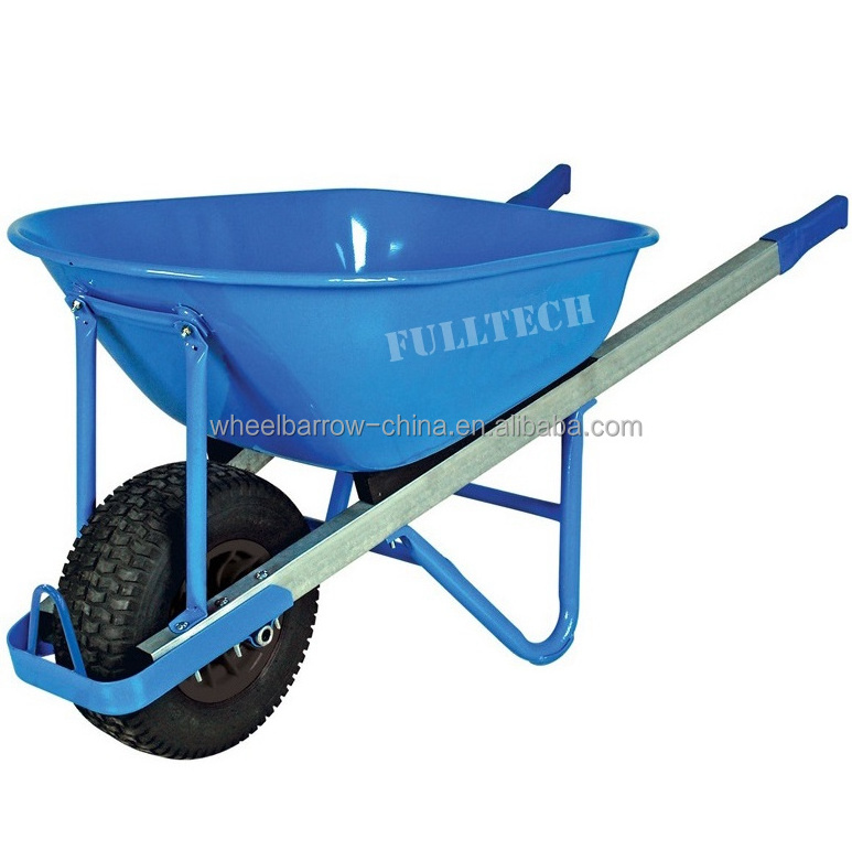 Heavy duty 100L Extra Heavy Duty Builders Wheelbarrow 200KG with heavy duty Wide Pump Up Tyre Wheel 6.50-8