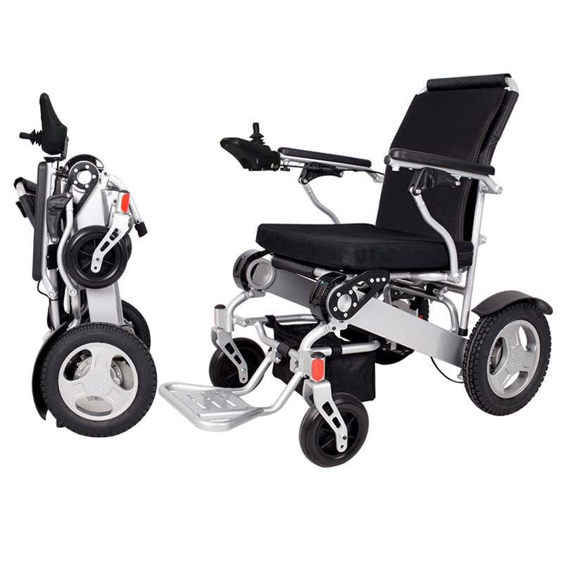 2021 hot style handicapped equipment folding lightweight power chair with removable battery 24V 12AH