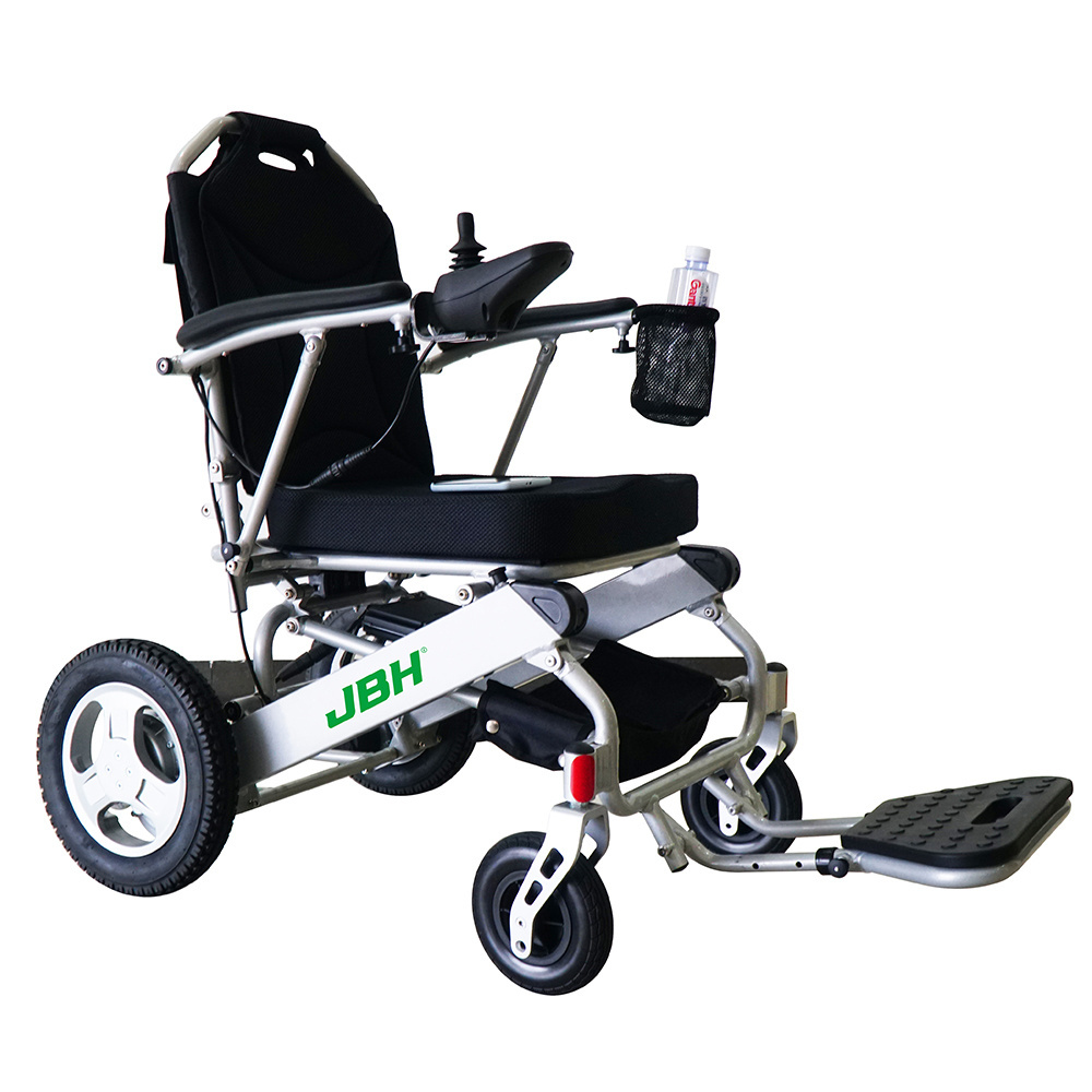 Detachable Rear Wheels Rehabilitation Therapy Handicapped Folding Power Wheelchair D26