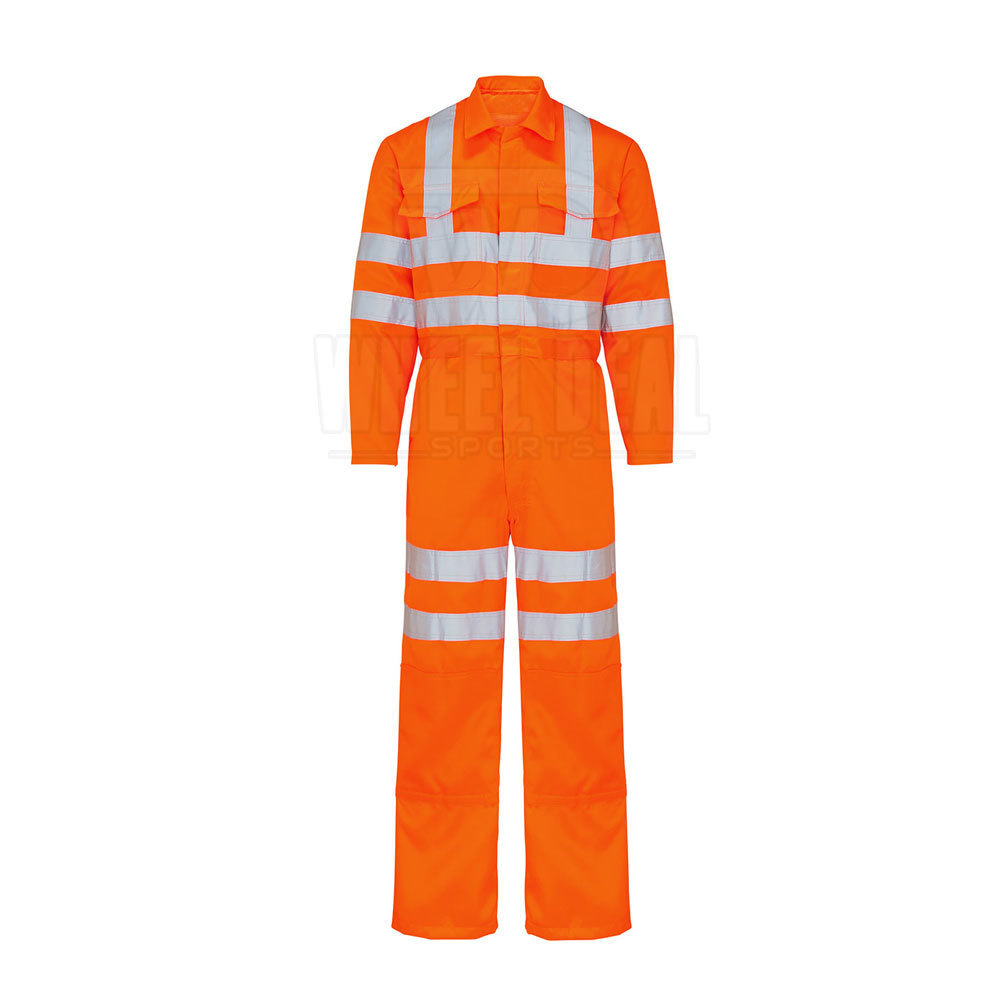 Hi Vis Reflective Safety Coverall Work Wear Suit Durable Construction Safety Uniform Coverall For Sale