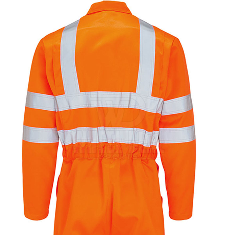 Hi Vis Reflective Safety Coverall Work Wear Suit Durable Construction Safety Uniform Coverall For Sale