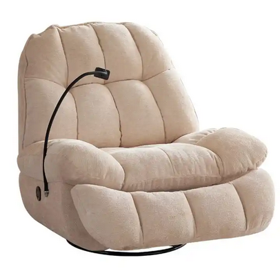 High Quality Large-Sized Chenille Fabric Manual Lounge Chair Swinging and Rotating Sofa for Living Room Furniture