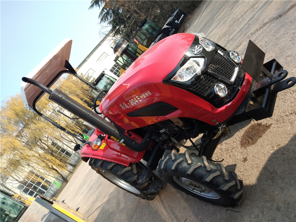 Farm Machine Lutong 80HP 4WD LT804E Wheel Tractor with disc plough