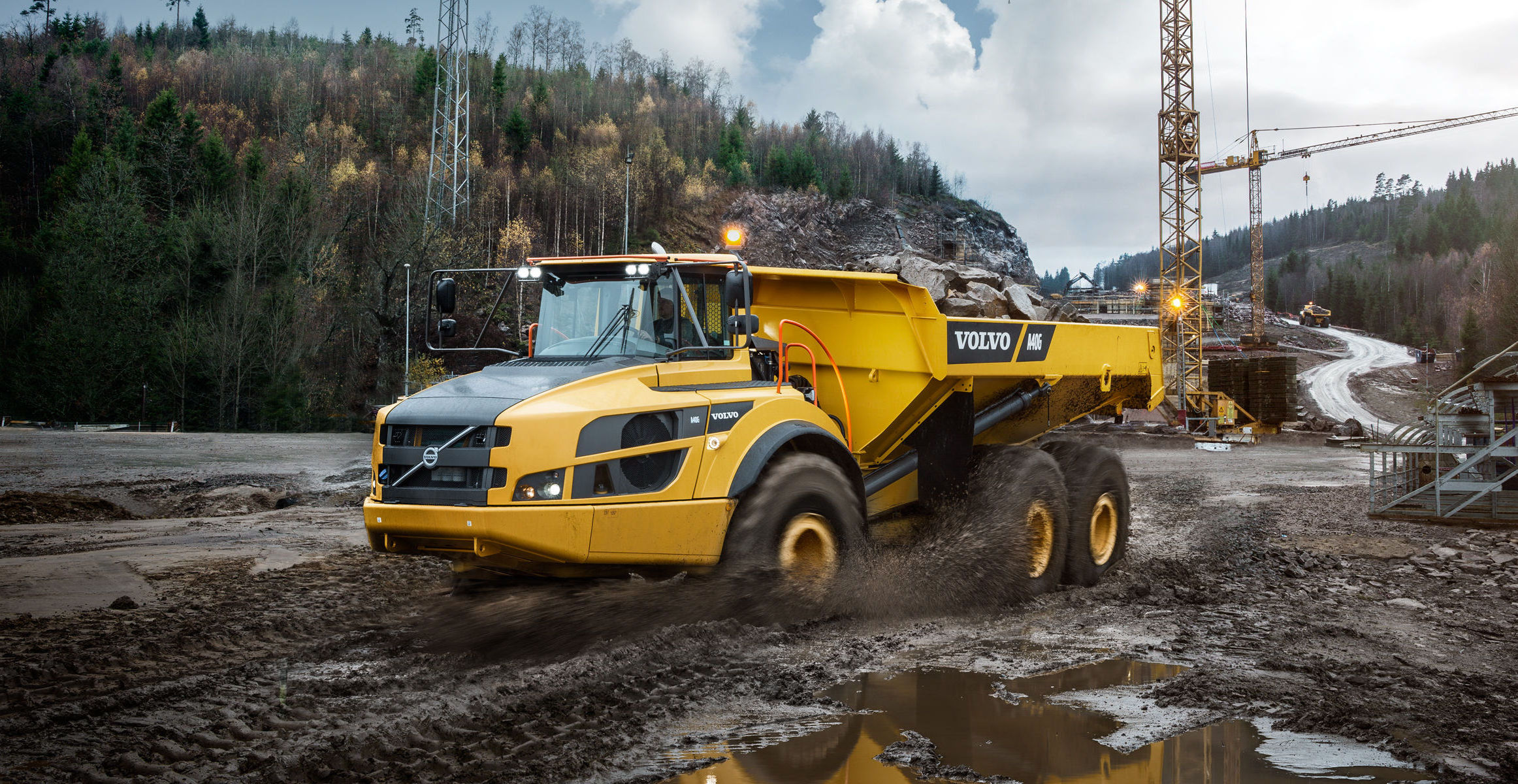 Mining transportation tipper grus Volvo 25~50 Ton A25G A35G A45G articulated dump truck