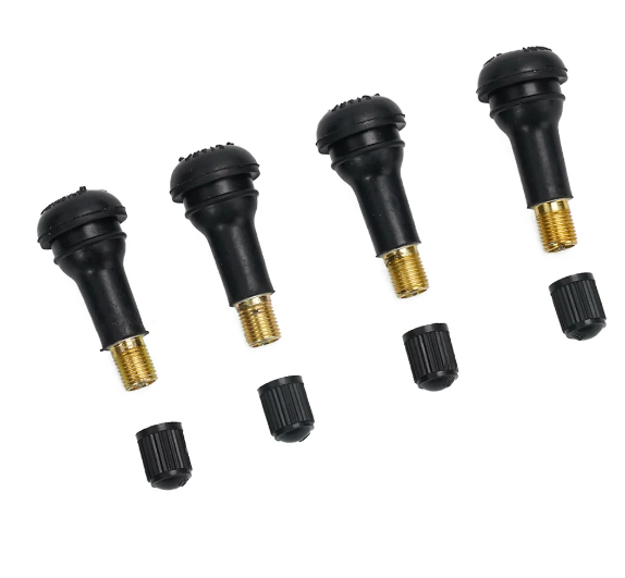 Pack Of 4 pieces Car Auto Snap In Tyre (Tire) Valve Rubber Tubeless Short Valve Stems