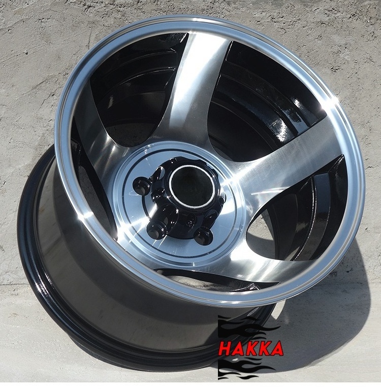 Off Road 15-Inch Modified Alloy Wheels - Stylish 15X10J Deep Dish Design 6-Hole Aluminum Rims for Car Modification