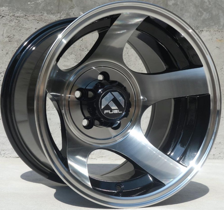 Off Road 15-Inch Modified Alloy Wheels - Stylish 15X10J Deep Dish Design 6-Hole Aluminum Rims for Car Modification