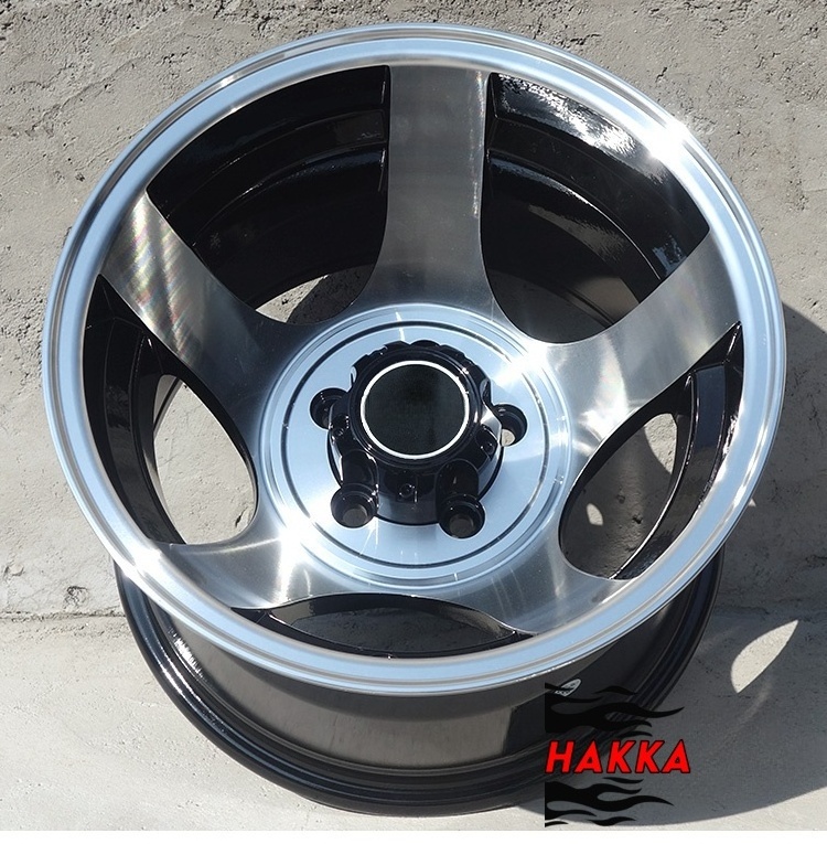 Off Road 15-Inch Modified Alloy Wheels - Stylish 15X10J Deep Dish Design 6-Hole Aluminum Rims for Car Modification