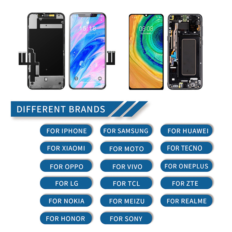 OLED lcd manufacturer touch lcd screen replacement for tecno lcd for tecno infinix itel S15 S16 P36 P37 vision 1 2 Pro P33 Plus