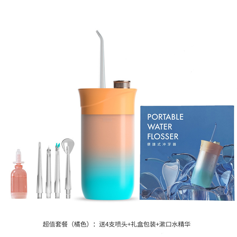 Professional Electric Cordless Water Flosser Ipx7 Dental Teeth Irrigator Portable Oral Cleaning Kit