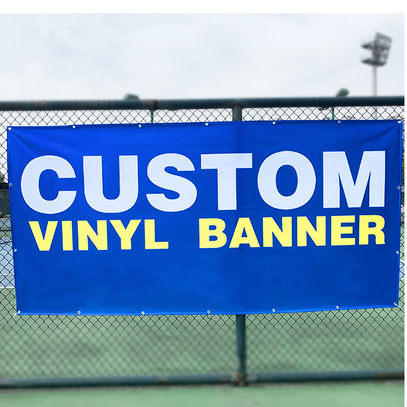 Custom printing Outdoor Print Large Decorations Kpop Slogan Motorcycle Window Blank Gym Mesh Vinyl Banner