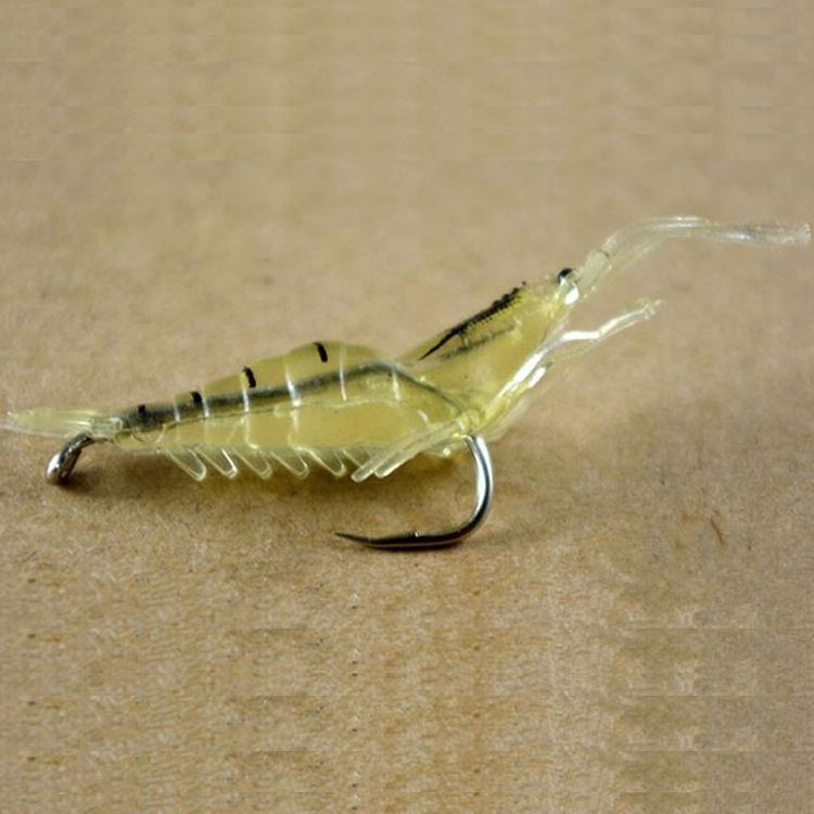 The fishy smell of simulated grass shrimp is effective in attracting fish 4cm soft shrimp glow-in-the-dark shrimp