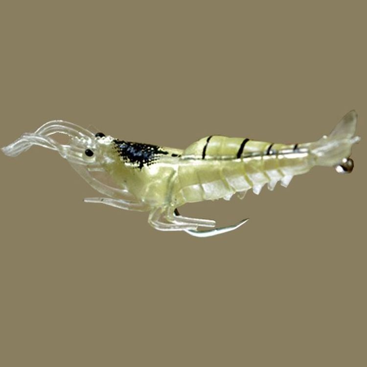 The fishy smell of simulated grass shrimp is effective in attracting fish 4cm soft shrimp glow-in-the-dark shrimp