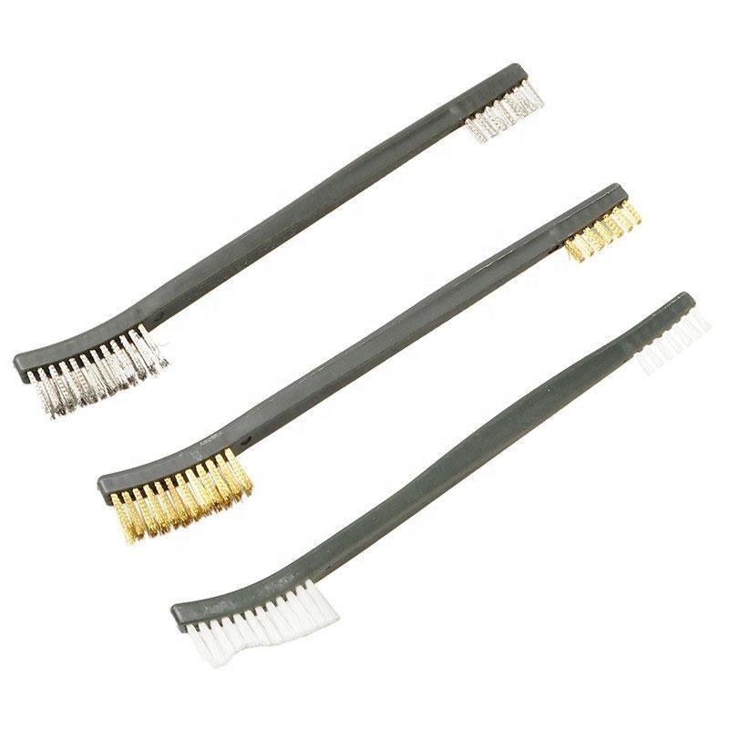 Gun Cleaning Brush Double End Brass Steel Nylon Bristle Brushes