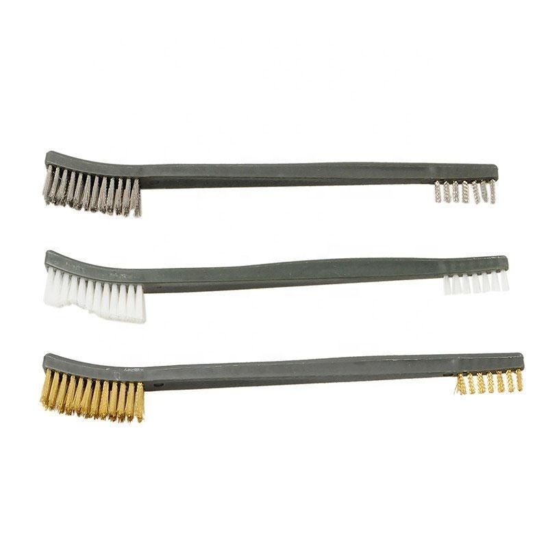 Gun Cleaning Brush Double End Brass Steel Nylon Bristle Brushes