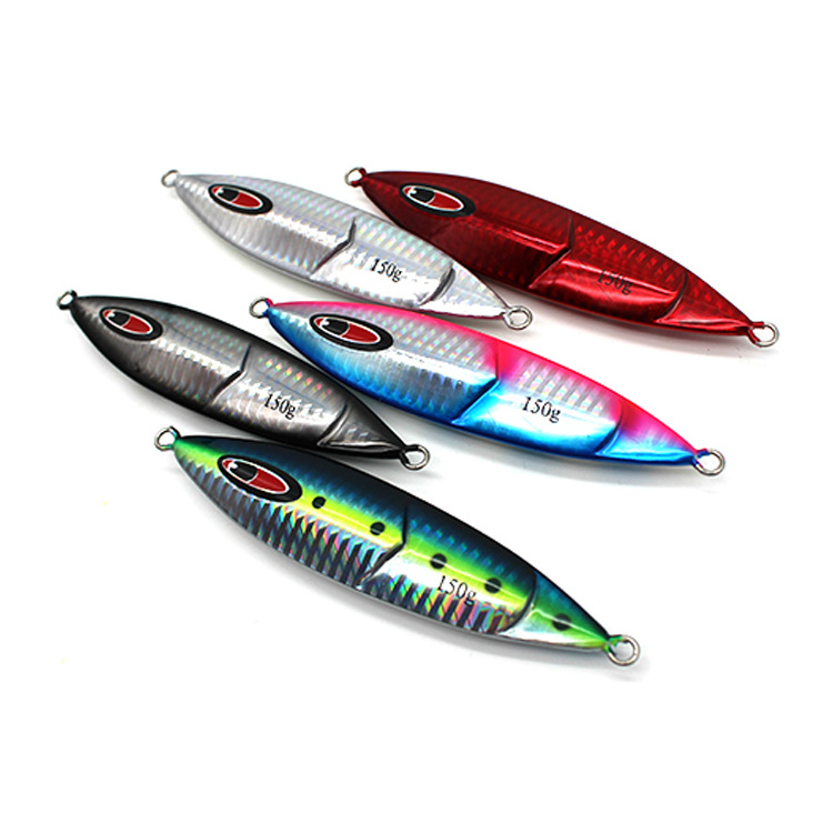 luminous color 150g LED flashlight Eye Slow Jig Deep Sea Metal Lead Jigging Lure for Saltwater