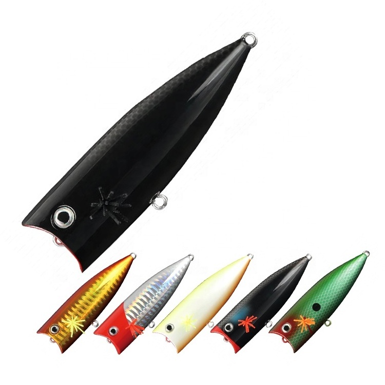 VAST OUTDOOR OEM 12.6g 75mm Plastic Artificial Pesca Hard Popper Fishing Lures Blanks Wobbler for Sea Bass