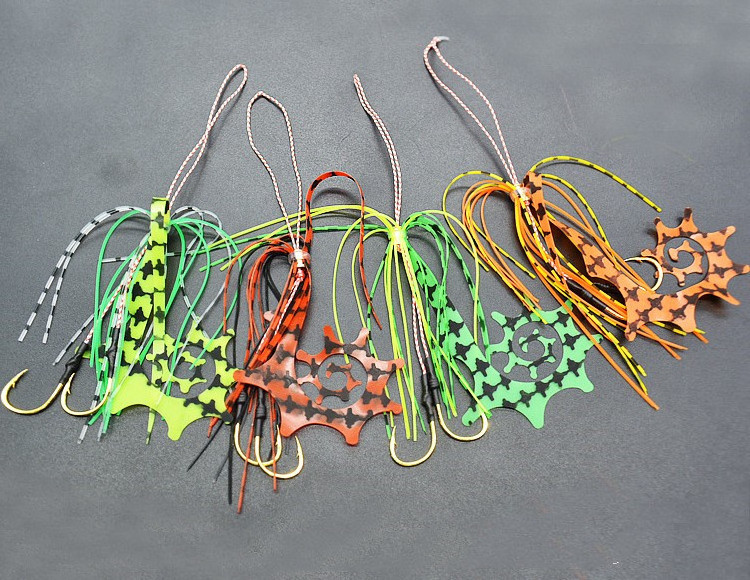 Wholesale  Dragon Style Silicon Skirt Saltwater Fishing Hook For Snapper Jig Fishing Accessories Fishing Material