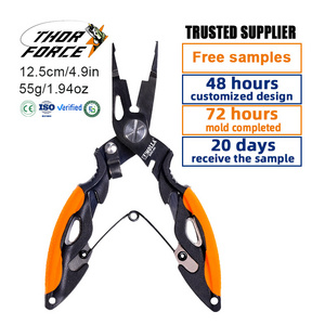 THORFORCE High quality 420 Stainless steel 125mm55g split ring pliers tackle Outdoor Accessories Fishing Scissors Plier