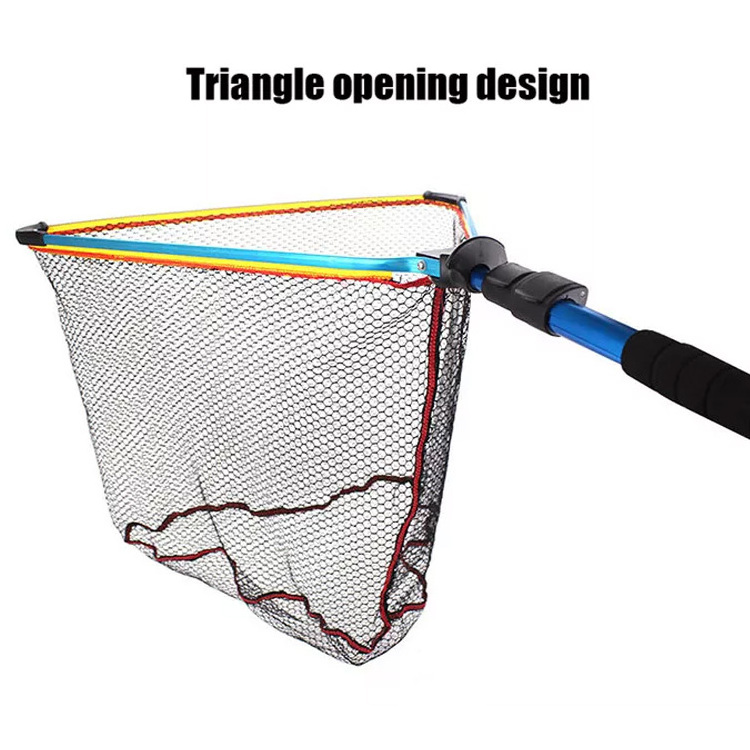 200cm / 79 Inch Telescopic Aluminum Fishing Landing Net Fish Net with Extending Telescoping