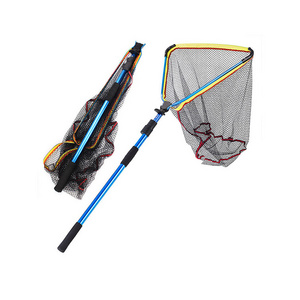 200cm / 79 Inch Telescopic Aluminum Fishing Landing Net Fish Net with Extending Telescoping