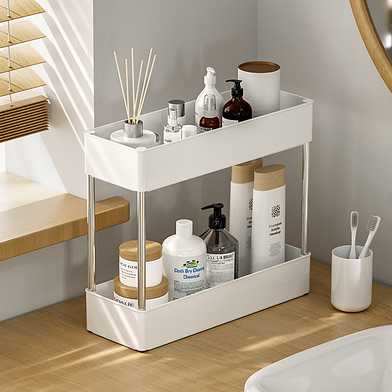 Multilayer Save Space Plastic Crack Shelf Bathroom Kitchen  Holder Removable Rack Narrow Storage Racks