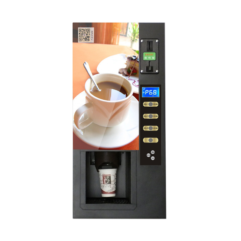 Smart Commercial Fully Automatic Self Coin Card Payment Instant  Coffee Vending Machine