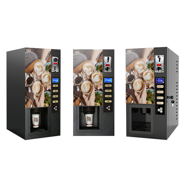 Smart Commercial Fully Automatic Self Coin Card Payment Instant  Coffee Vending Machine