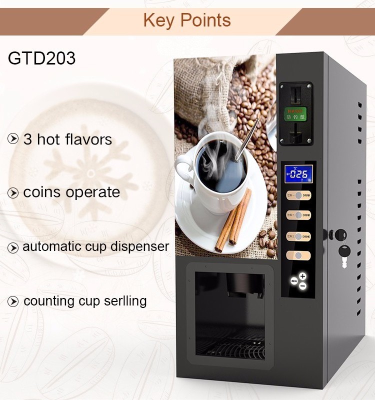 Tabletop Coffee Machine Mini Coffee Vending Machine With 3 Hot Drinks