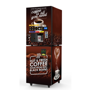 Hot and Cold Coffee Vending Machine Commercial Beverage Vending Machine With Cup Dispenser